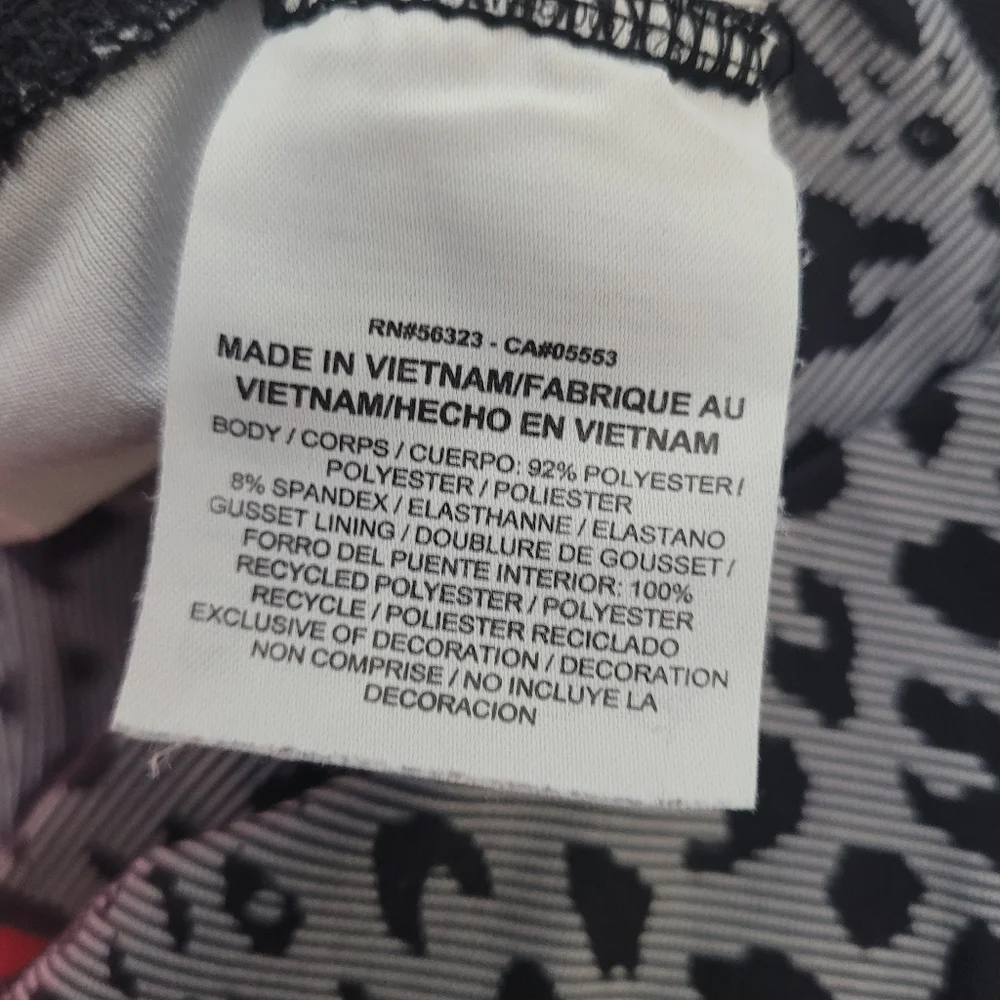 Nike Running legging crop pant workout grey black animal print womens small - Picture 9 of 10